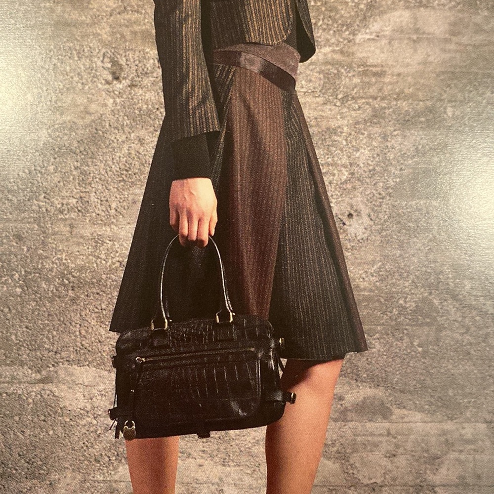 STRENESSE Gabriele Strehle Pleated Flare Low Slung Skirt with Self Belt